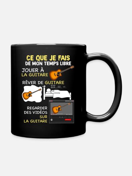 Guitare humour guitariste passionné - Mug uni - noir