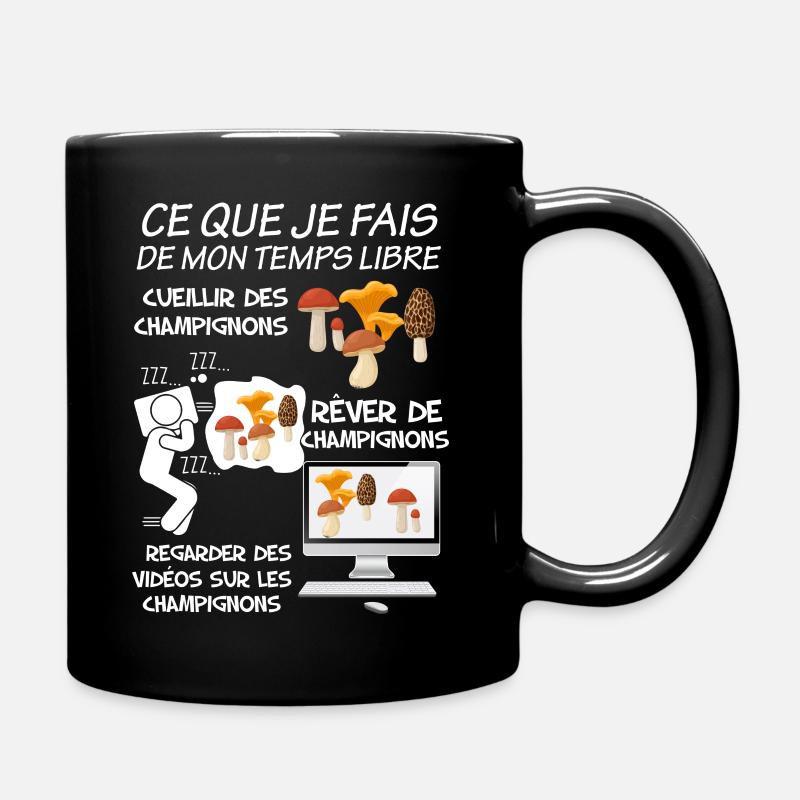 Mes Champignons ma passion mon passe temps - Mug uni - noir