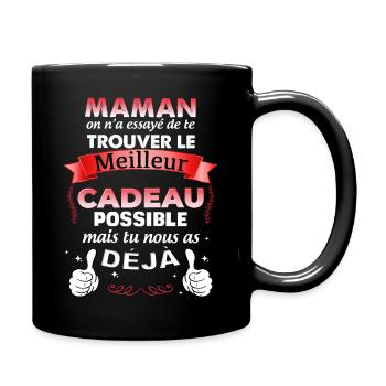 Mère merveilleuse cadeau humour enfant - Mug uni - noir - Droite
