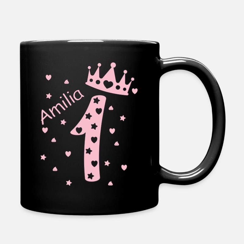 Amilia Erster Geburtstag - Tasse einfarbig - Schwarz