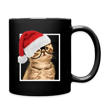 CHRISTMAS Shirt Christmas Cat Kitten Cats - Full Colour Mug - black - Right