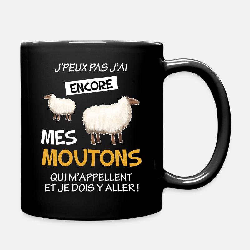 Berger, métier éleveur citation humour moutons - Mug uni - noir