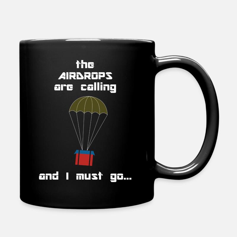 Airdrop PUBG Parachute Gamer Battle Royale Gaming - Mug uni - noir