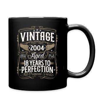 Vintage 2004 Vintage 18 Birthday Retro Gift - Full Colour Mug - black - Right