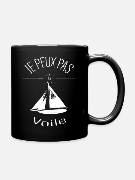 je peux pas j'ai bateau - voile - voilier - Mug uni - noir