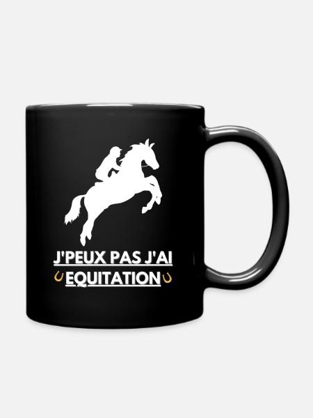 J'peux pas j'ai Equitation - Mug uni - noir