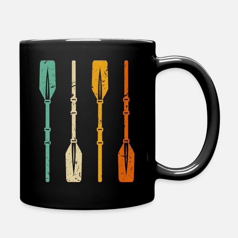 Ruder Paddel Retro Rudern - Tasse einfarbig - Schwarz