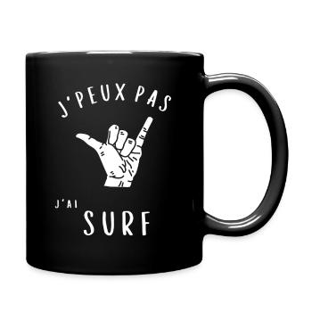 J peux pas j ai surf cadeau - Mug uni - noir - Droite