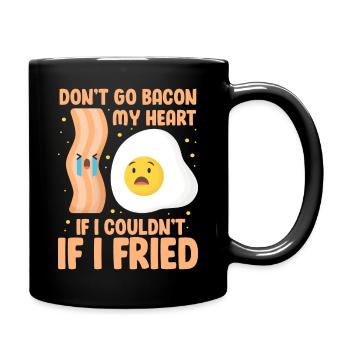 bacon egg Design for a song joke lovers - Full Colour Mug - black - Right
