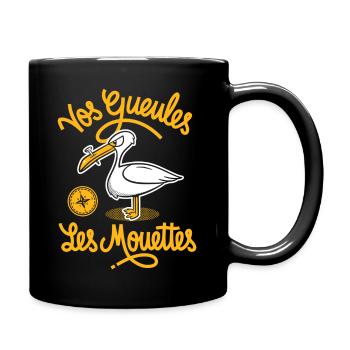 Vos gueules les mouettes - Mug uni - noir - Droite