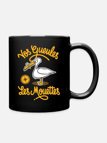 Vos gueules les mouettes - Mug uni - noir
