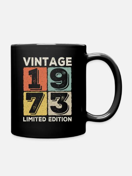 vintage 1973 - Full Colour Mug - black