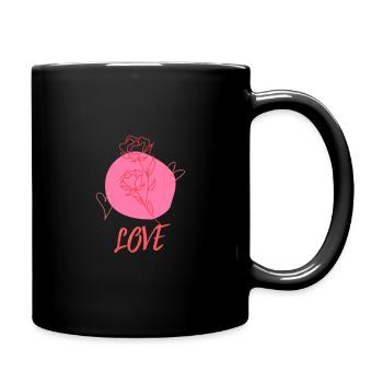 Love. - Tasse einfarbig - Schwarz - Rechts
