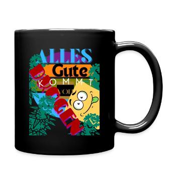Alles gute kommt von Drogen - Tasse einfarbig - Schwarz - Rechts