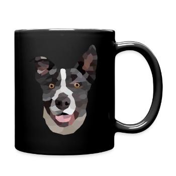 Modern Collie - Tasse einfarbig - Schwarz - Rechts