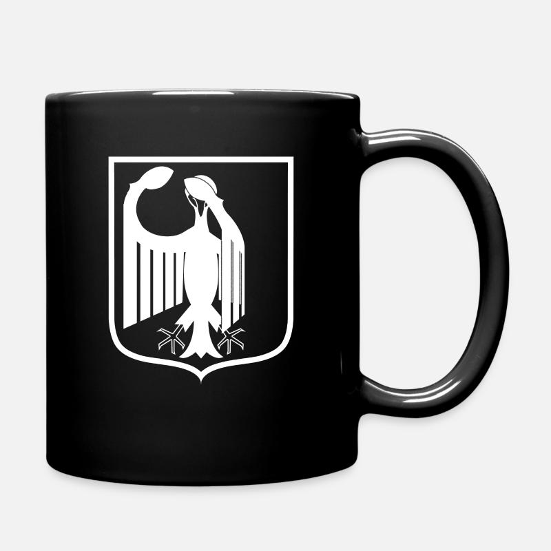 Bundesadler hält sich die Augen zu - Tasse einfarbig - Schwarz