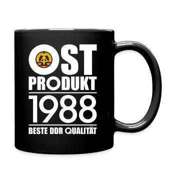 OSTPRODUKT 1988 DDR OSSI 38. GEBURTSTAG - Tasse einfarbig - Schwarz - Rechts
