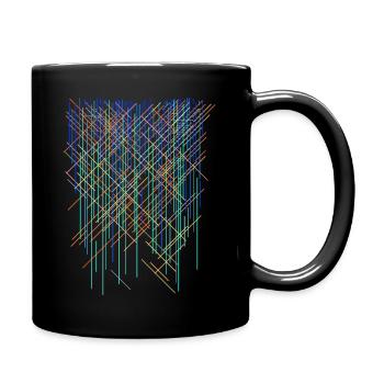 Hintergrund Farben Raster - Tasse einfarbig - Schwarz - Rechts