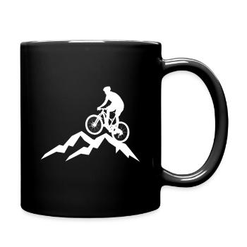mountainbike white/white - Full Colour Mug - black - Right