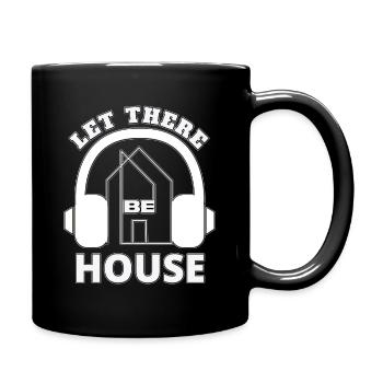 House Music - lass es Haus sein - Tasse einfarbig - Schwarz - Rechts
