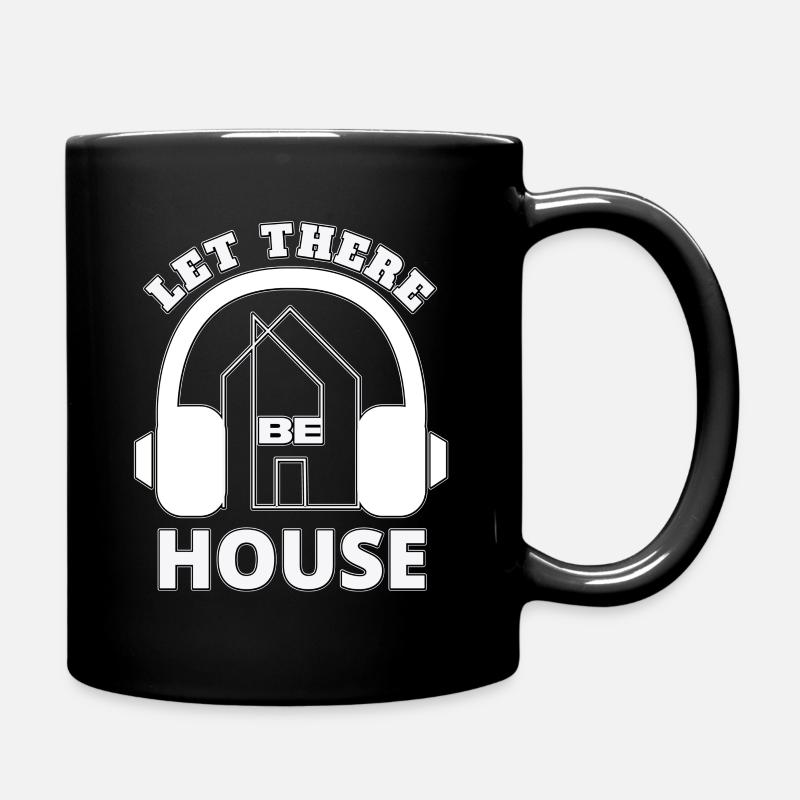House Music - lass es Haus sein - Tasse einfarbig - Schwarz