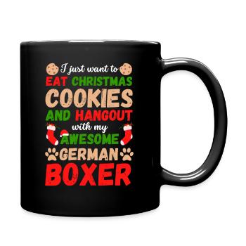 Christmas German Boxer Cookies - Full Colour Mug - black - Right