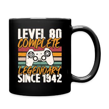 Niveau 80 Complet Vintage Anniversaire 80 Ans - Mug uni - noir - Droite