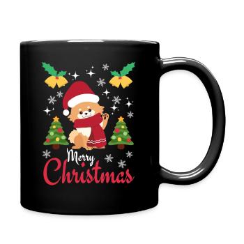 Noël Sweet Dwarf Spitz Lover Kawaii - Mug uni - noir - Droite