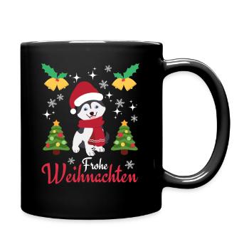 Christmas Sweet Husky Lover Kawaii - Full Colour Mug - black - Right