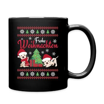 Weihnachten Süßer Dalmatiner Liebhaber Kawaii - Tasse einfarbig - Schwarz - Rechts