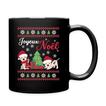 Weihnachten Süßer Dalmatiner Liebhaber Kawaii - Tasse einfarbig - Schwarz - Rechts