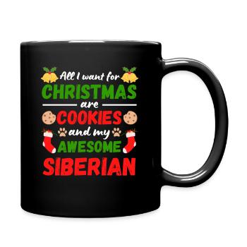 Biscuits de chat sibérien de Noël - Mug uni - noir - Droite