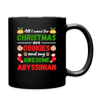 Biscuits de chat abyssins de Noël - Mug uni - noir - Droite