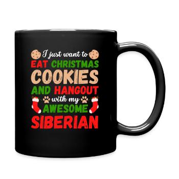 Biscuits de chat sibérien de Noël - Mug uni - noir - Droite