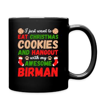 Biscuits de chat birmans de Noël - Mug uni - noir - Droite