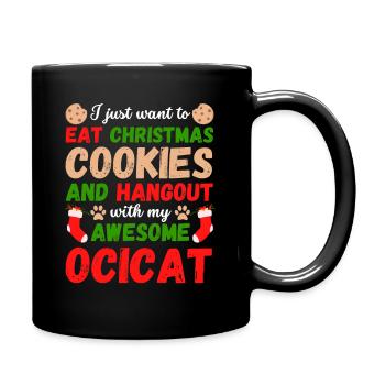 Biscuits ocicat de Noël pour chats - Mug uni - noir - Droite