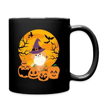Zwergspitz Halloween Costume Chien - Mug uni - noir - Droite
