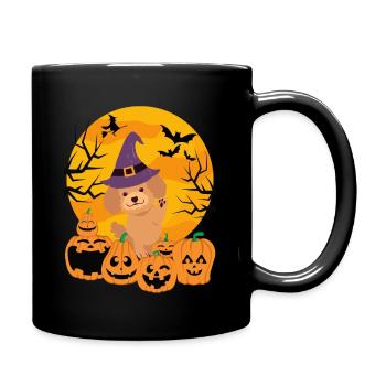 Poodle Halloween Costume Dog - Full Colour Mug - black - Right
