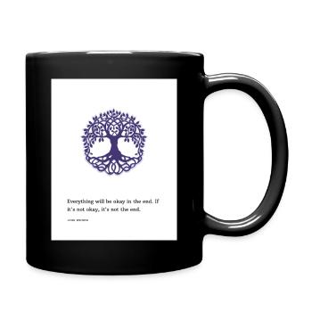 Unisex T-Shirt Tree of Life Motif and Musician Quote - Full Colour Mug - black - Right
