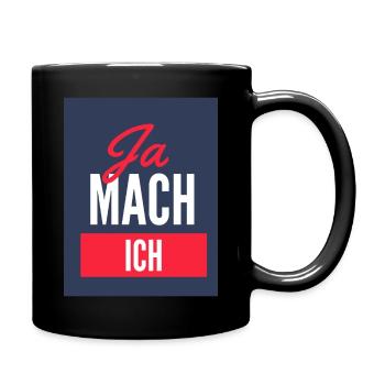 Antwort auf (fast) alles - Tasse einfarbig - Schwarz - Rechts