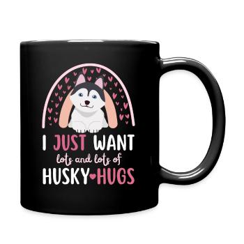 Sweet Husky Lover Kawaii - Full Colour Mug - black - Right