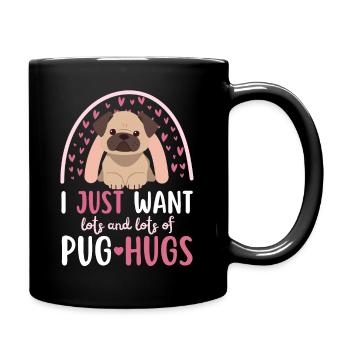 Süßer Mops Liebhaber Kawaii - Tasse einfarbig - Schwarz - Rechts