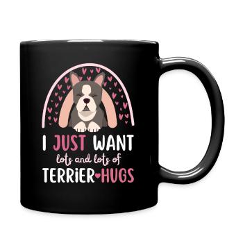 Cute Boston Terrier Lover Kawaii - Full Colour Mug - black - Right