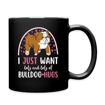 Cute English Bulldog Lovers Kawaii - Full Colour Mug - black - Right