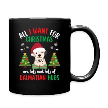 Weihnachten Süßer Dalmatiner Liebhaber Kawaii - Tasse einfarbig - Schwarz - Rechts