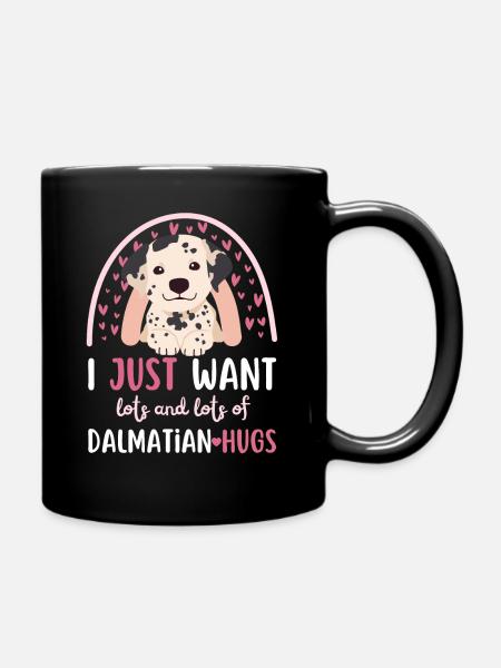 Süßer Dalmatiner Liebhaber Kawaii - Tasse einfarbig - Schwarz