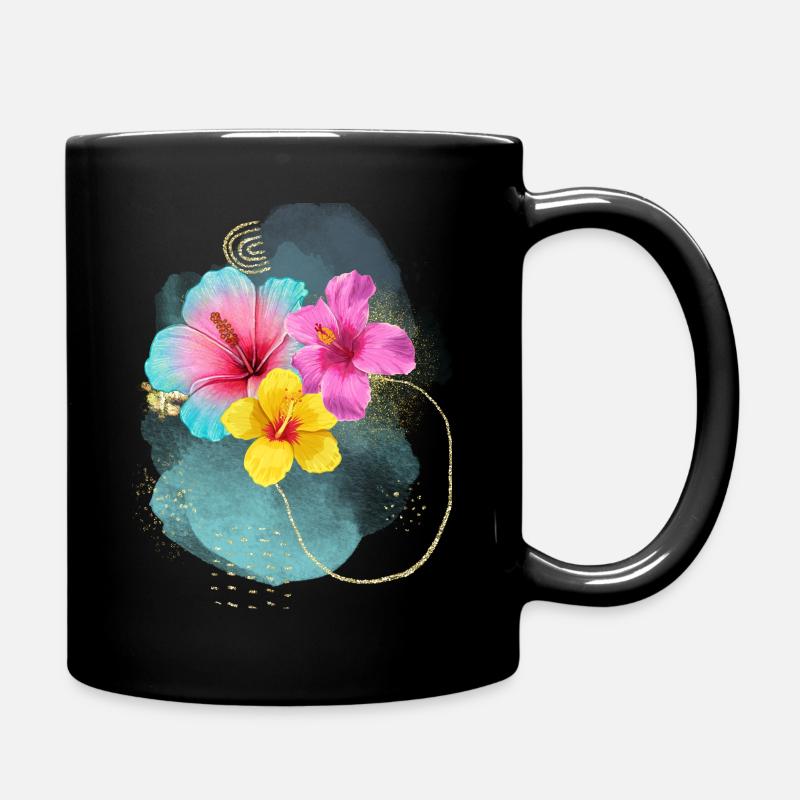 Hibiskuss - Tasse einfarbig - Schwarz