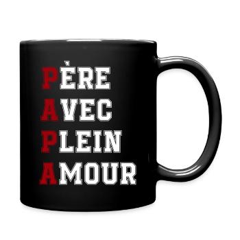 PAPA Père Avec Plein d'Amour - Mug uni - noir - Droite