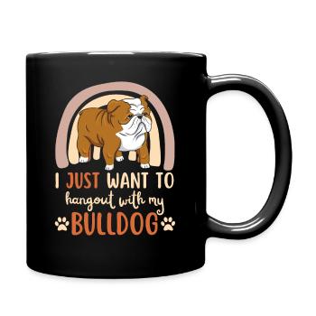 Cute English Bulldog Lovers Kawaii - Full Colour Mug - black - Right