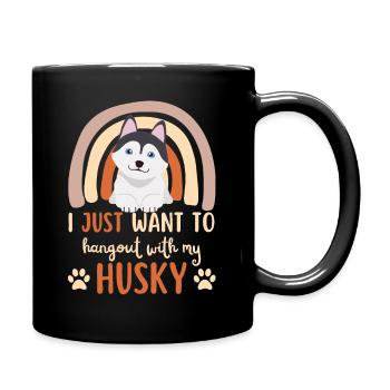 Sweet Husky Lover Kawaii - Full Colour Mug - black - Right